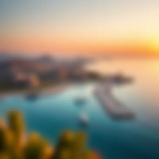 A breathtaking view of Blue Waters Bay's coastline