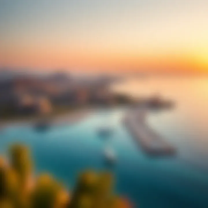 A breathtaking view of Blue Waters Bay's coastline