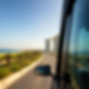 Scenic Coastal Drive to Palm Jumeirah Scenic drive along the coastline towards Palm Jumeirah