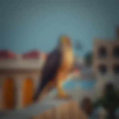 The Falcon: Emblem of Courage and Nobility A majestic falcon perched, symbolizing strength and resilience