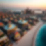 Aerial view of Dubai showcasing luxury properties