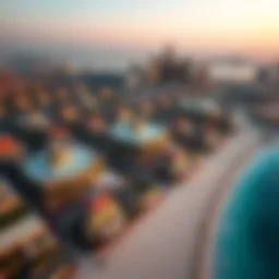 Aerial view of Dubai showcasing luxury properties