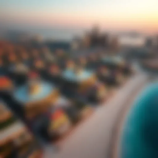 Aerial view of Dubai showcasing luxury properties