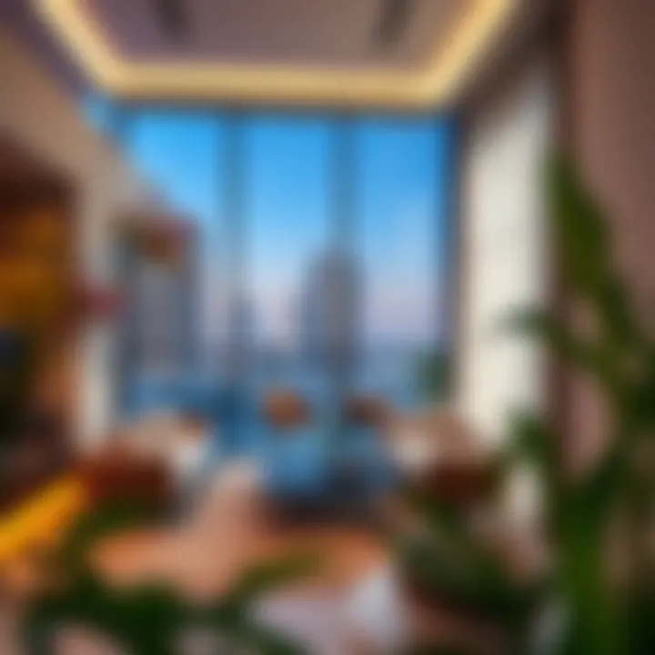 Trendy interior of a residential unit in Dubai
