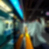 Dubai Metro train in motion