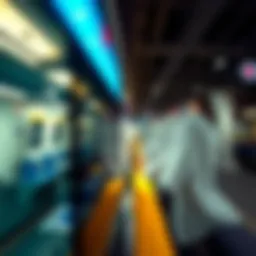 Dubai Metro train in motion