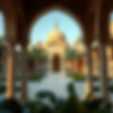 Architectural Elements in Nad Al Hammar Gardens Artistic architectural elements found within the gardens, reflecting thoughtful design in urban landscaping
