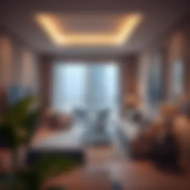 Cozy room interior showcasing modern furnishings