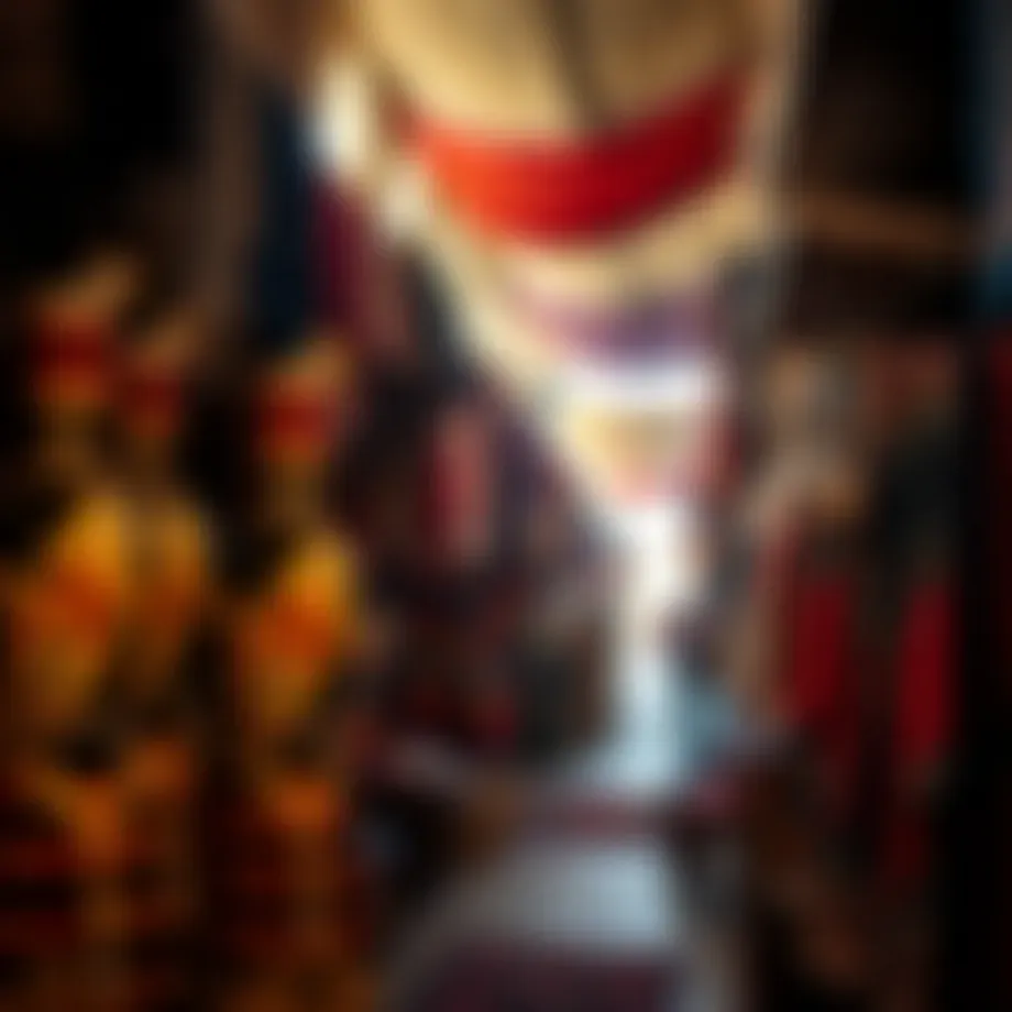 A glimpse of the vibrant stalls in Naif Souk showcasing traditional textiles