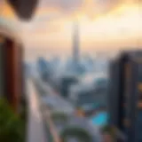 Stunning skyline view from Golden Sands Apartments