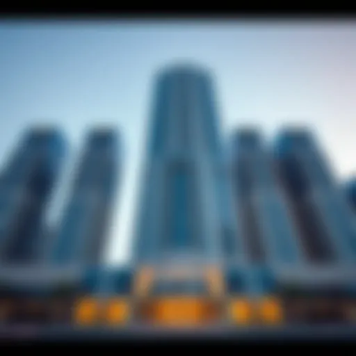Stunning facade of Habtoor Business Tower showcasing modern architecture