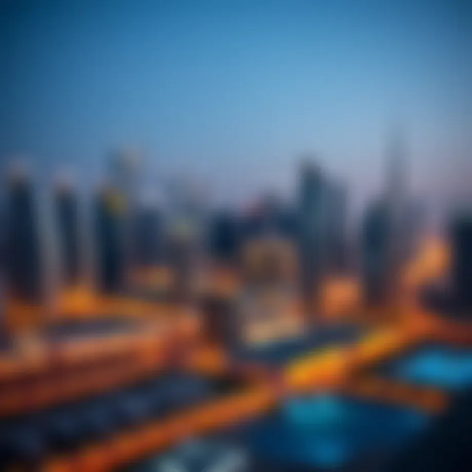Luxurious Dubai skyline showcasing high-rise buildings