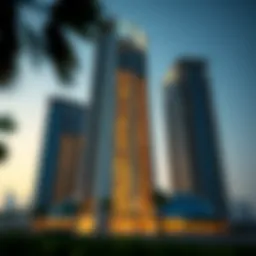 Stunning view of Latifa Tower showcasing its modern architectural design