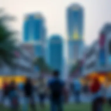 Community Vibe in Al Nahda Vibrant community life surrounding Latifa Tower in Al Nahda