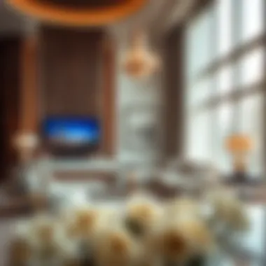 Elegant Living Spaces at Latifa Tower Luxurious interior of a residence in Latifa Tower