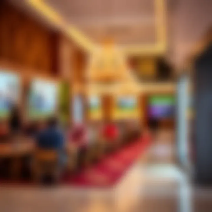 Entertainment hub featuring various leisure activities
