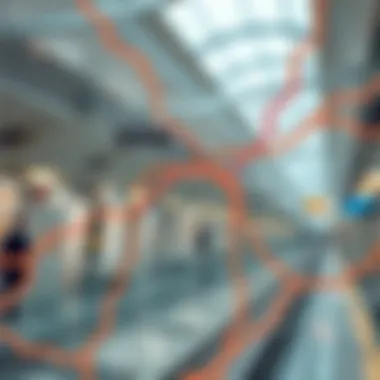 Dubai Metro Lines Map Map of Dubai Metro lines highlighting start times