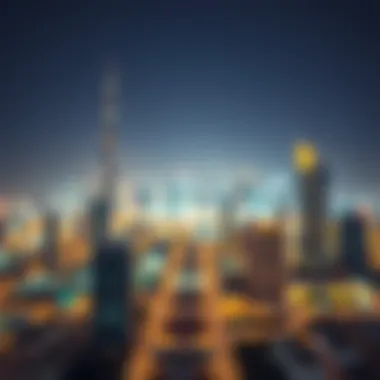 A skyline view of Dubai representing the impact of real estate.