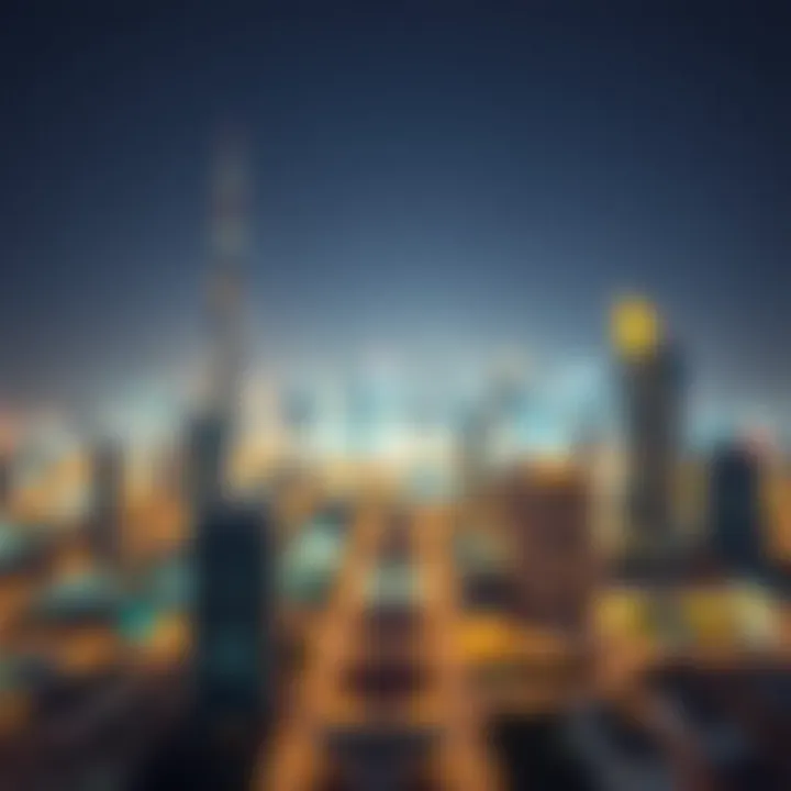 A skyline view of Dubai representing the impact of real estate.