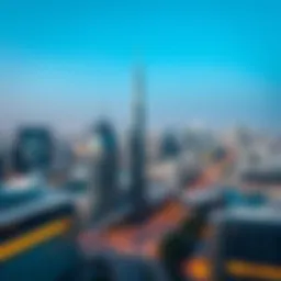 Aerial view of Dubai skyline showcasing modern architecture